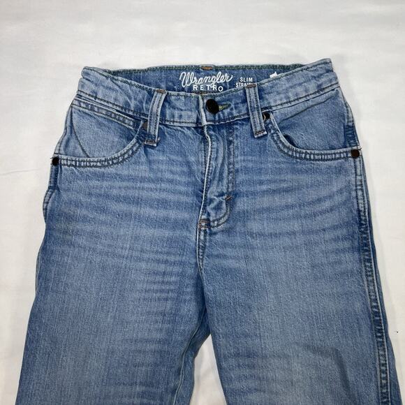 Wrangler Retro® Slim Straight Jeans Boys Size 12 Regular Blue Denim 112335642 - Picture 4 of 13
